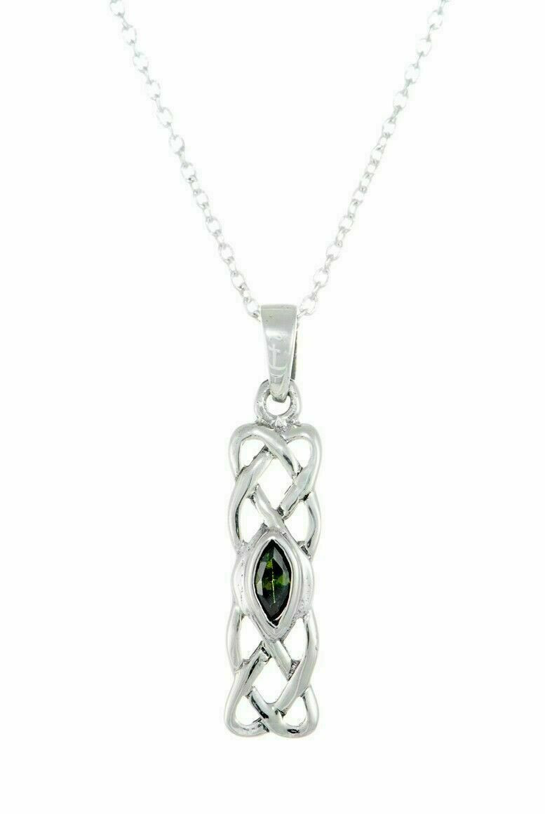 Silver May Celtic Birthstone Pendant